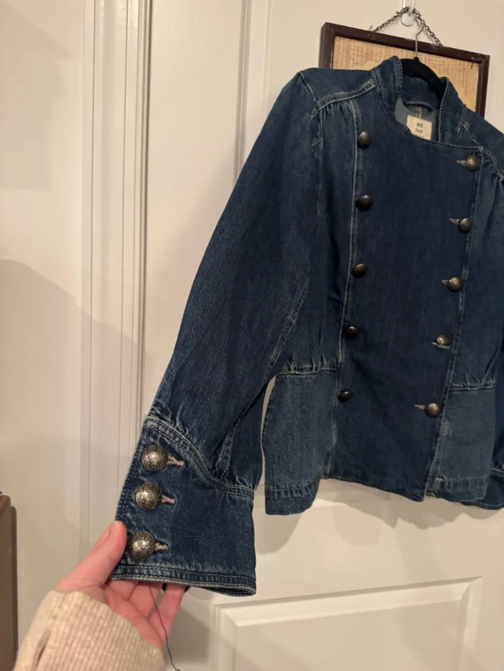 NWT Free People Imogene Denim Officer Jacket - Picture 4 of 8